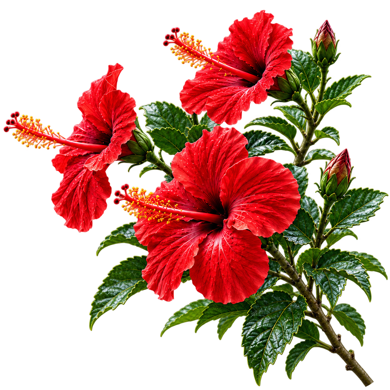 Große rote Hibiskusblüten
